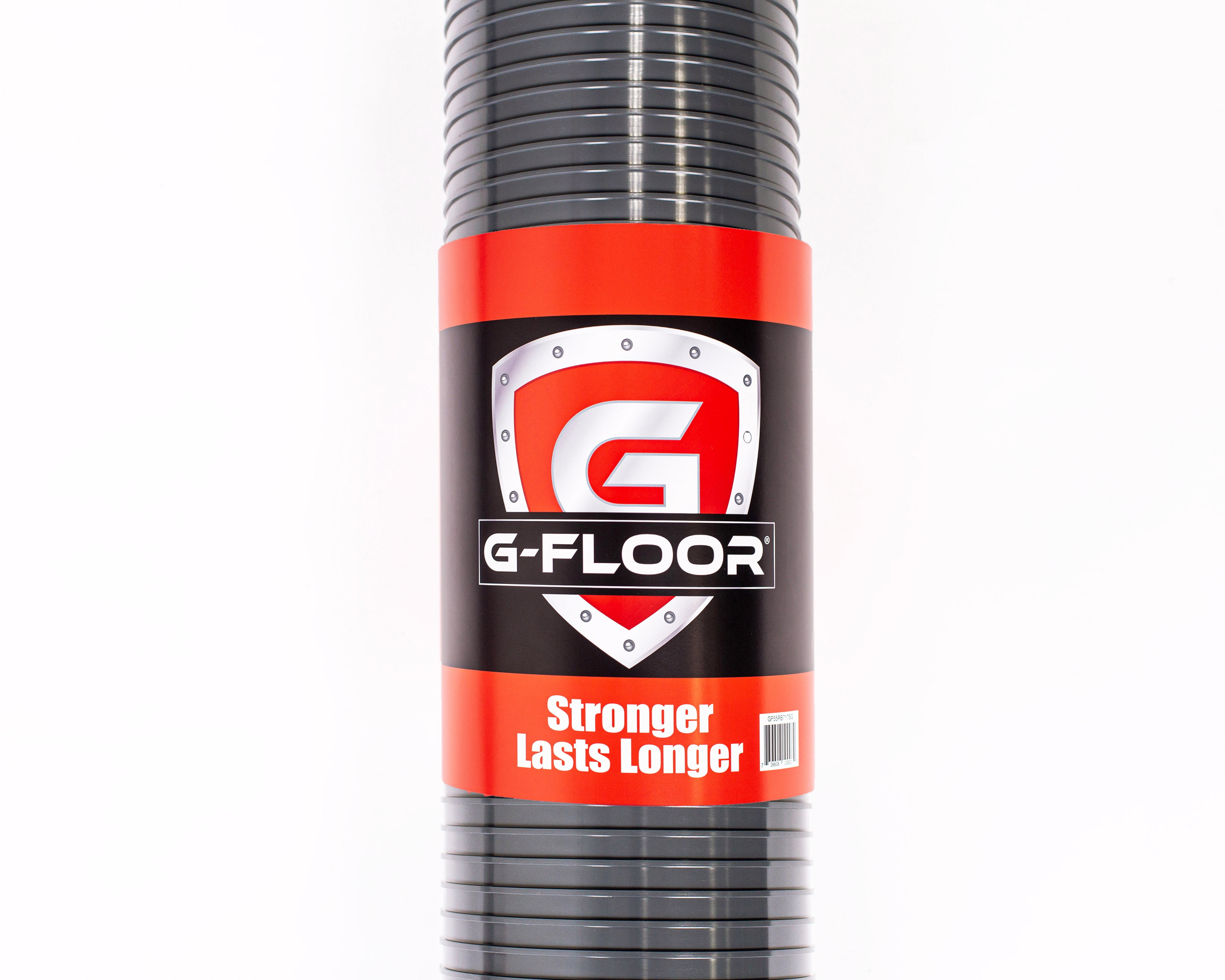 G-Floor 30 in. x 24 ft. Ribbed Channel Vinyl Garage Runner - Slate Grey
