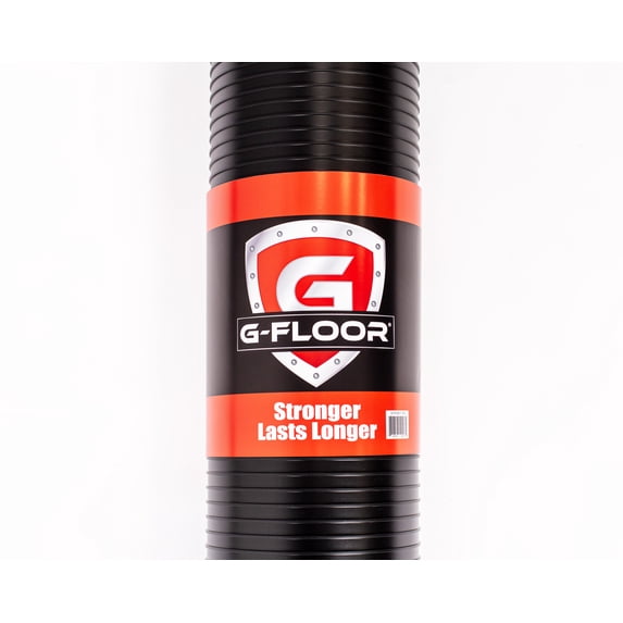 G-Floor 5 ft x 10 ft Polyvinyl Ribbed Pet Friendly Carpet Protector - Midnight Black
