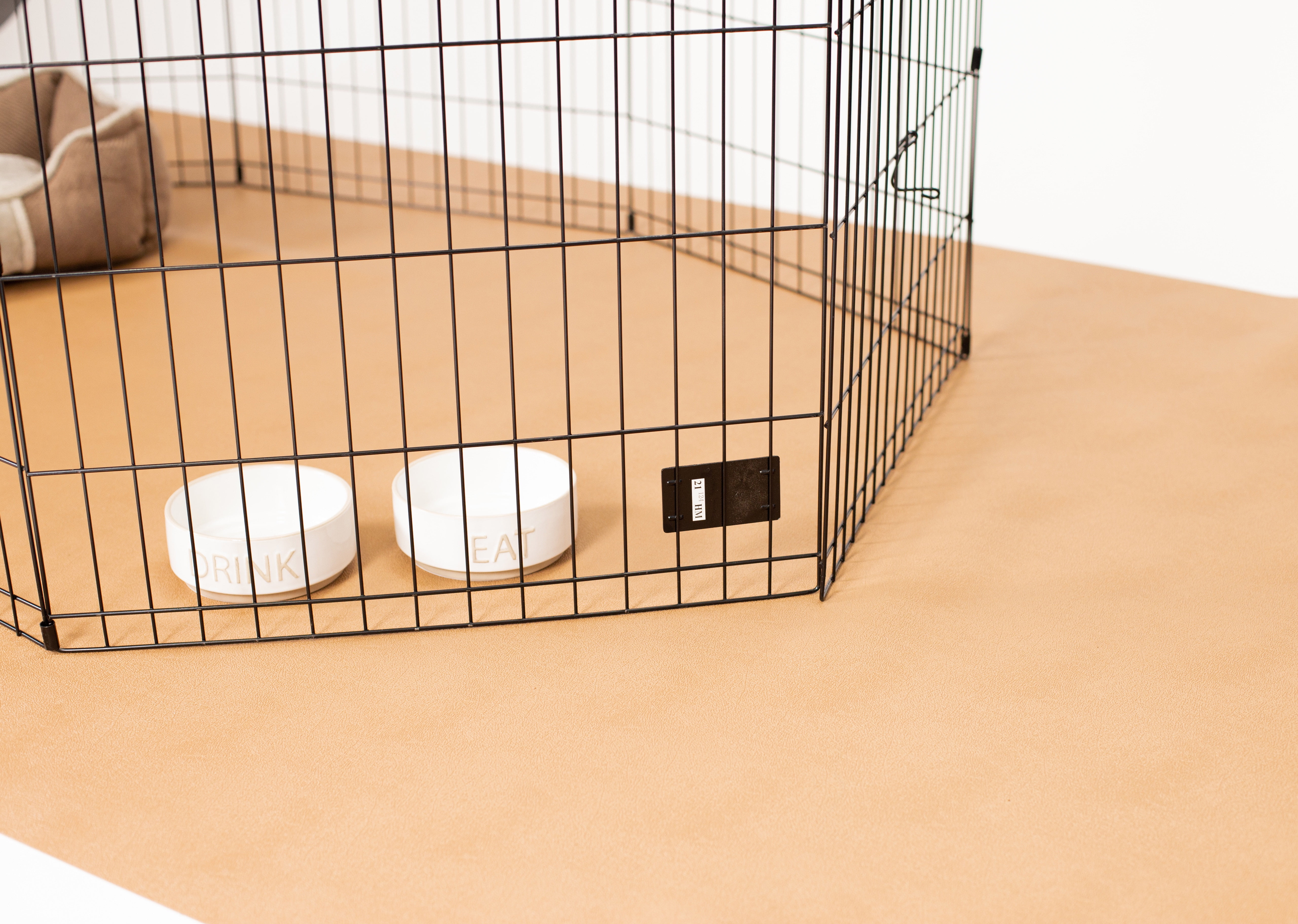 G-Floor 5' x 10' Vinyl Levant Pet Friendly Carpet Protector for Dogs & Cats - Sandstone
