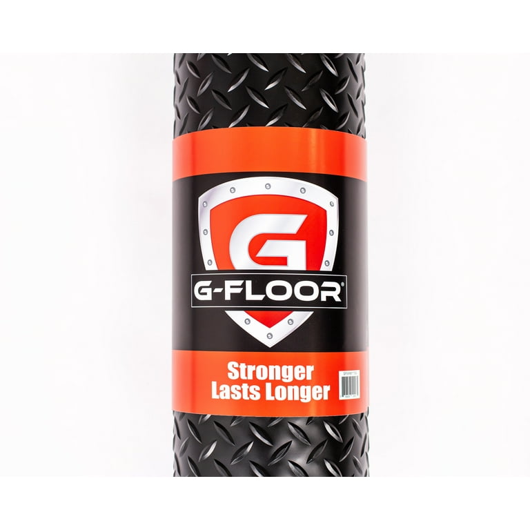 G-Floor Diamond Tread 8.5 ft. x 24 ft. Midnight Black Vinyl Garage Flooring Cover and Protector
