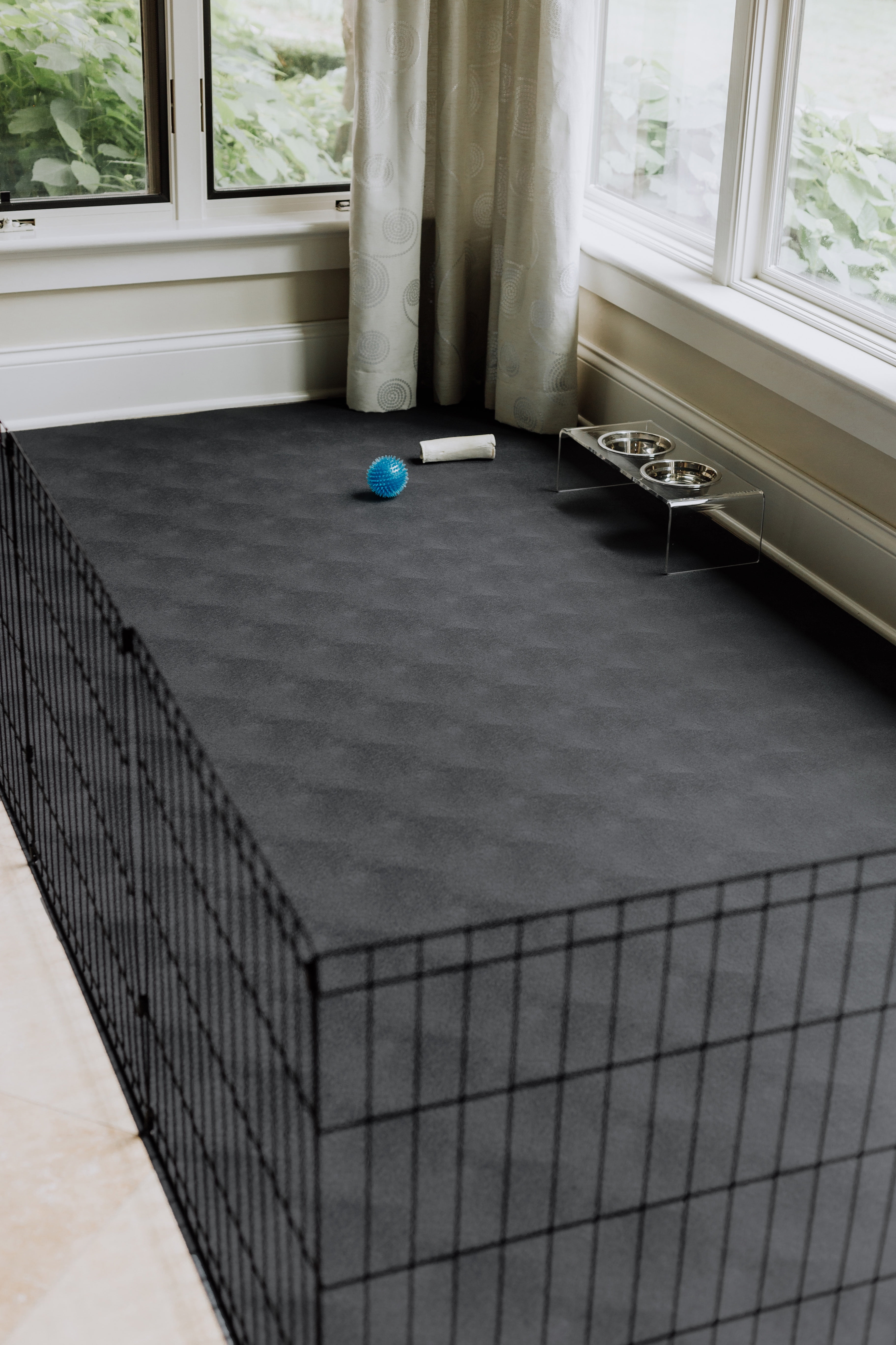 Slate Gray Vinyl Pet Friendly Carpet Protector 8.5' x 22'