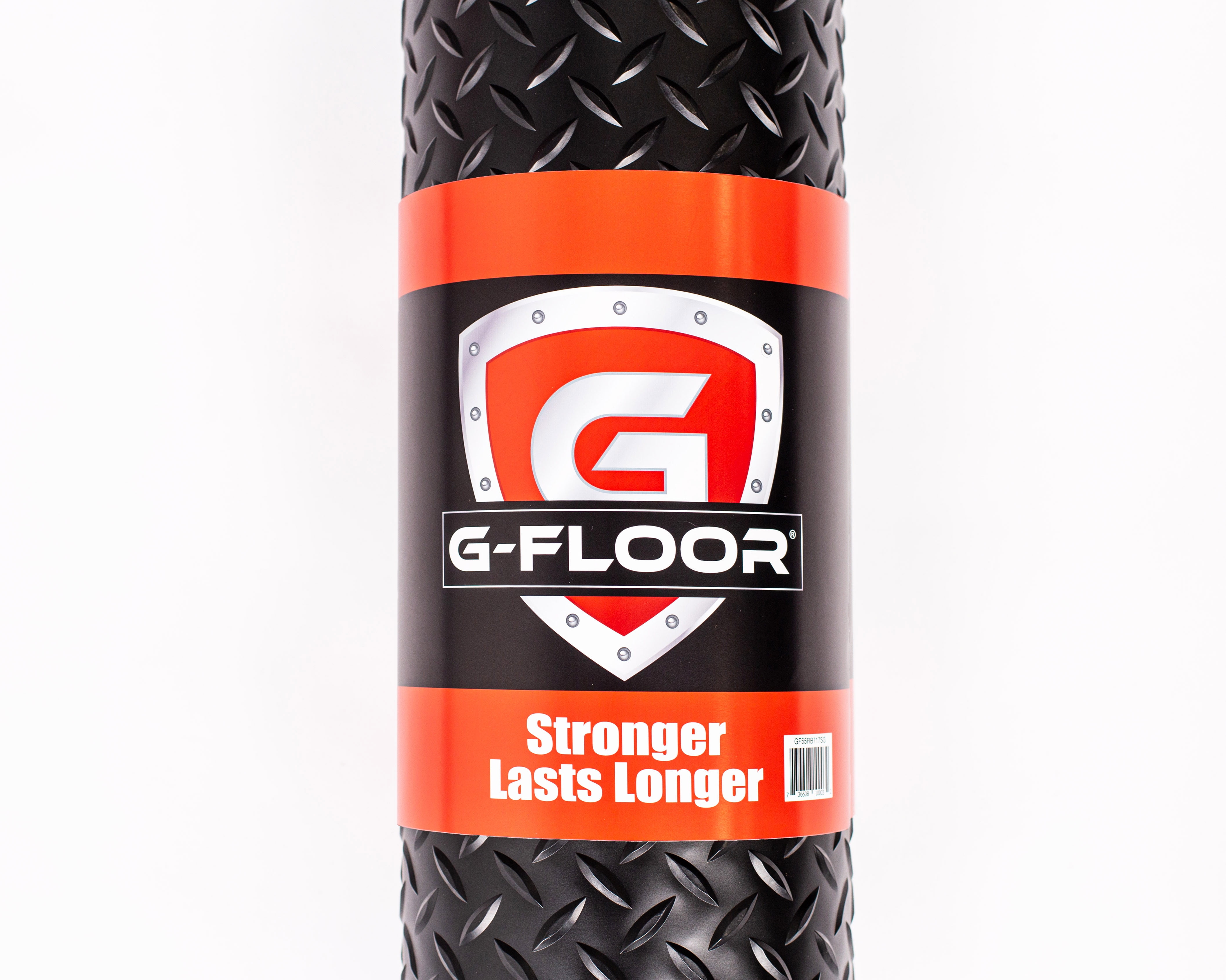 G-Floor Diamond Tread Vinyl Shed Flooring Cover - Midnight Black