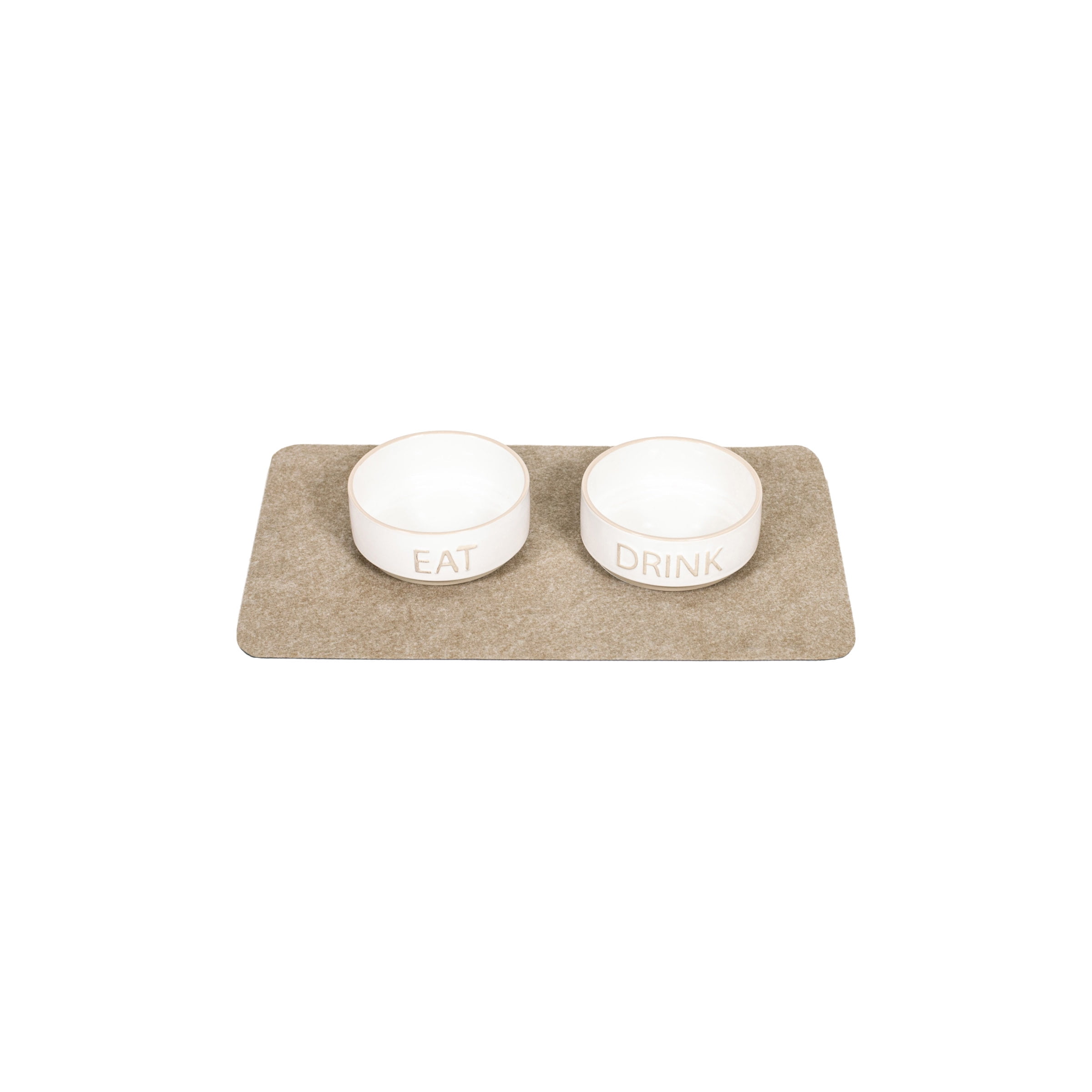 G-Floor Drip & Dry 12" x 20" Absorbent Pet Placemat, Tan (6 Pack)