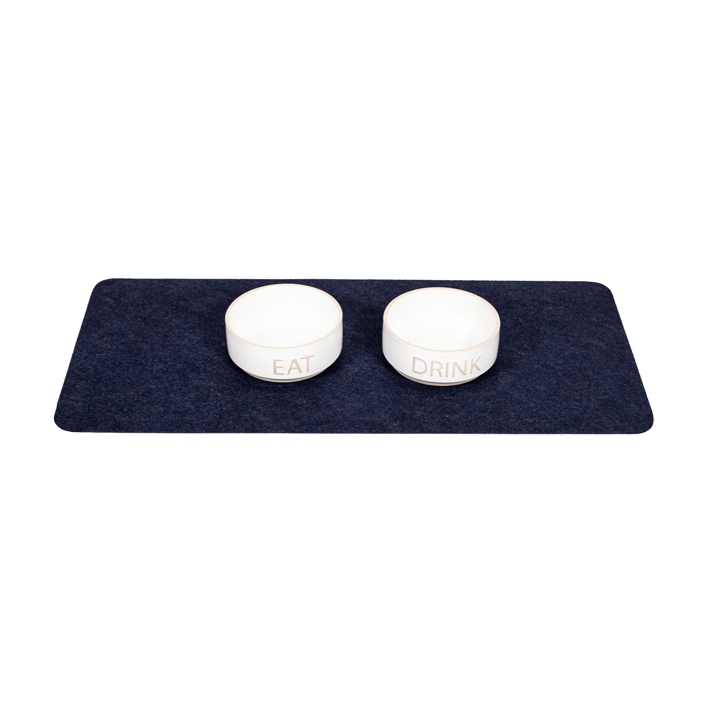 G-Floor Drip & Dry 14" x 30" Absorbent Pet Placemat, Blue (3 Pack)