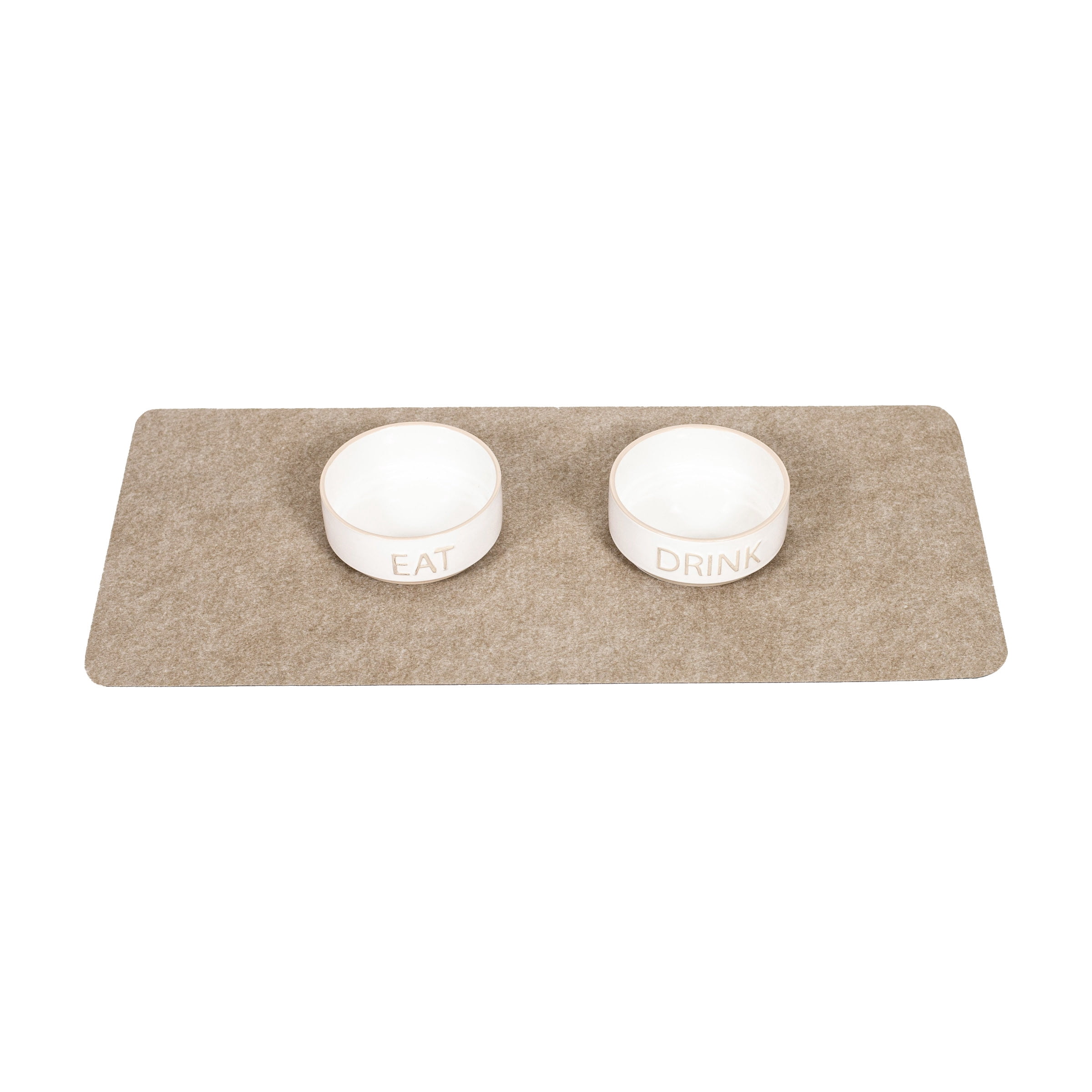 G-Floor Drip & Dry 14" x 30" Absorbent Pet Placemat, Tan (3 Pack)