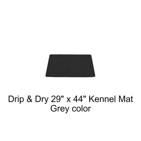 G-Floor Drip & Dry 29" x 44" Absorbent Vinyl Kennel Mat, Grey