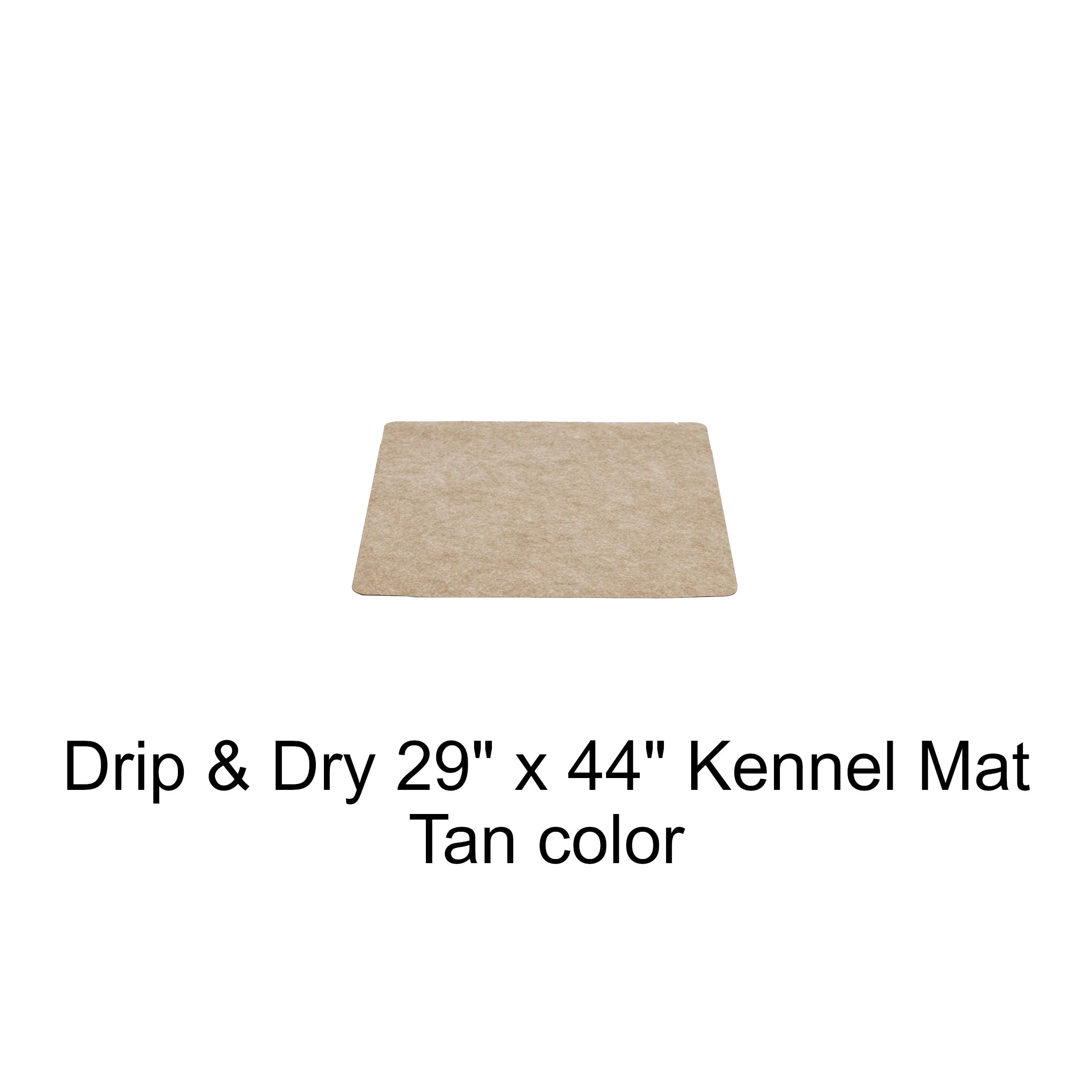Tan Vinyl Absorbent 29" x 44" Kennel Mat