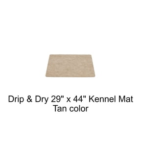 G-Floor Drip & Dry 29" x 44" Absorbent Vinyl Kennel Mat, Tan