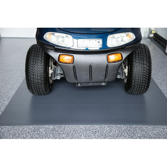 G-Floor Golf Cart Vinyl Parking Pad & Garage Floor Mat - Slate Grey 5' x 10'