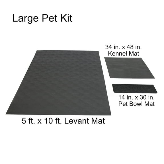G-Floor New Pet Parent 3-Piece Floor Mat Kit, Slate Grey, Large