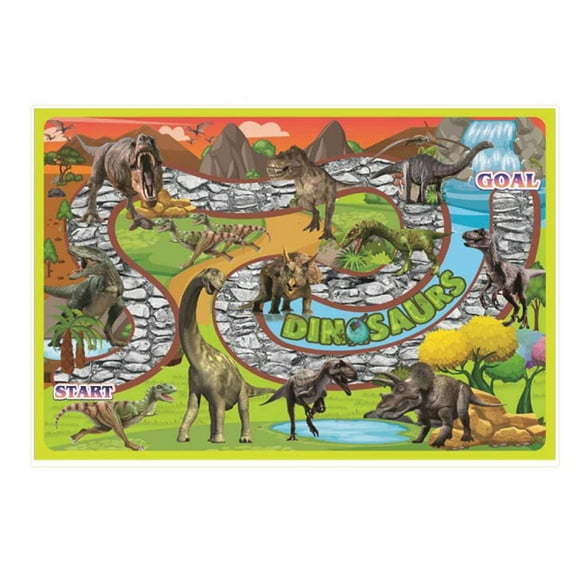 G Foldable Kids Play Mat Outdoor Activity Reversible Large Size Non-Toxic Waterproof Crawl Playmat For Baby Children Indoor Outdoor Use Dinosaur Theme