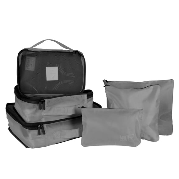 G-Force 6 Piece Ultimate Polyester Traveling Set in Gray