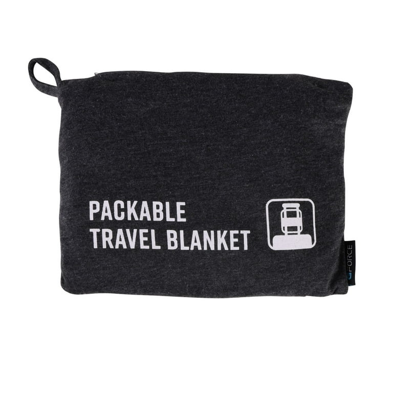 G Force Jersey Knit Unisex Cotton and Polyester Travel Blanket Grey
