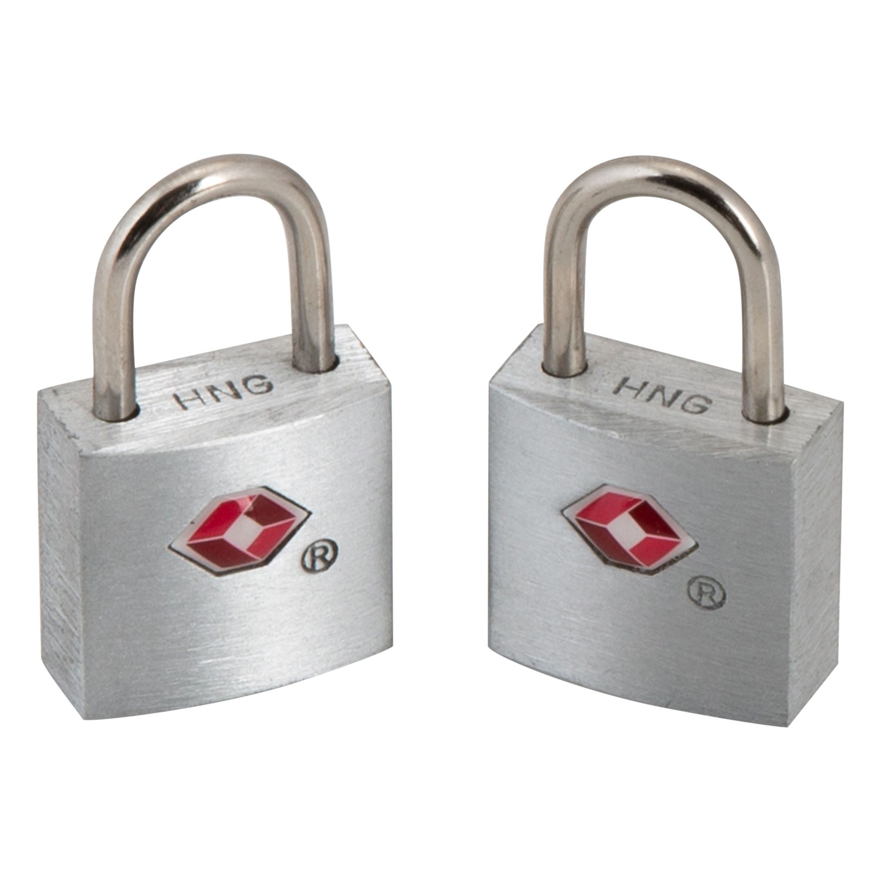 G- Force TSA Approved 2 Pack Luggage Locks - Silver