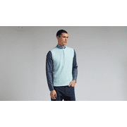 G/Fore Wind Breaker Merino Wool Quarter Zip Sweater Vest Men's Medium Light Blue