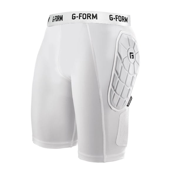 G-Form Heist Fastpitch Sliding Shorts - Compression Shorts for Baseball & Softball - White, Adult Large