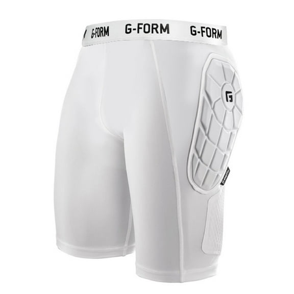 G-Form Heist Fastpitch Sliding Shorts - Compression Shorts for Baseball & Softball - White, Adult X-Large