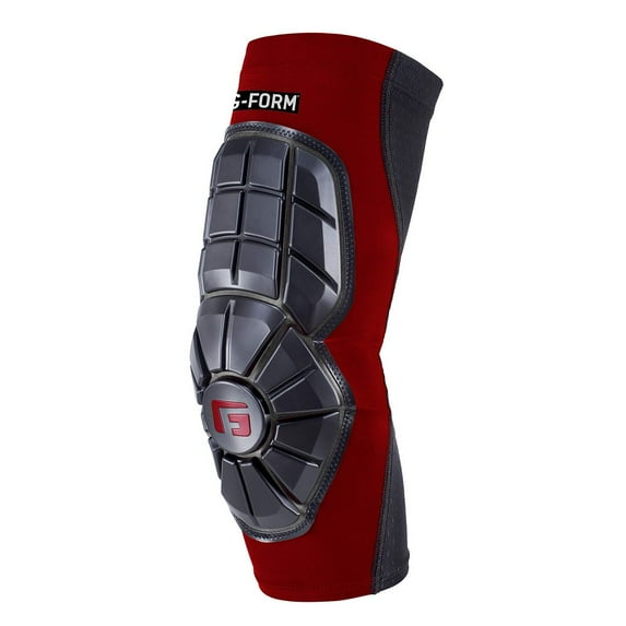 G-Form Pro Extended Adult Baseball Elbow Guard, Black/Red, Large