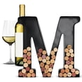 thumbnail image 1 of G Francis M-Shaped Letter Wine Cork Holder Decor Metal Container for Wine Corks, 1 of 7