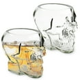 thumbnail image 1 of G Francis Skull Glasses Drinking Set - 2pk 350mL Skull Shaped Whiskey Glasses, 1 of 2