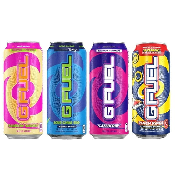 G Fuel Energy Drink Variety Packs 16 ounce cans 12 pack 4 Flavor Variety Pack