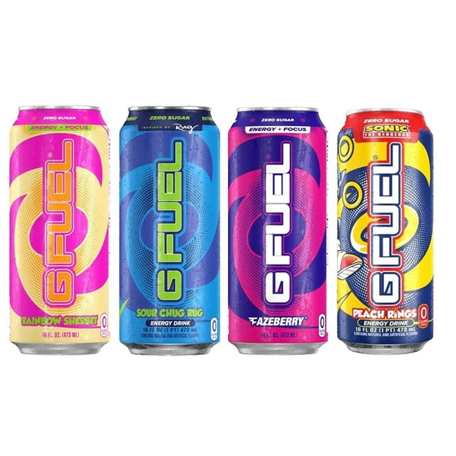 G Fuel Energy Drink Variety Packs 16 ounce cans 12 pack 4 Flavor Variety Pack