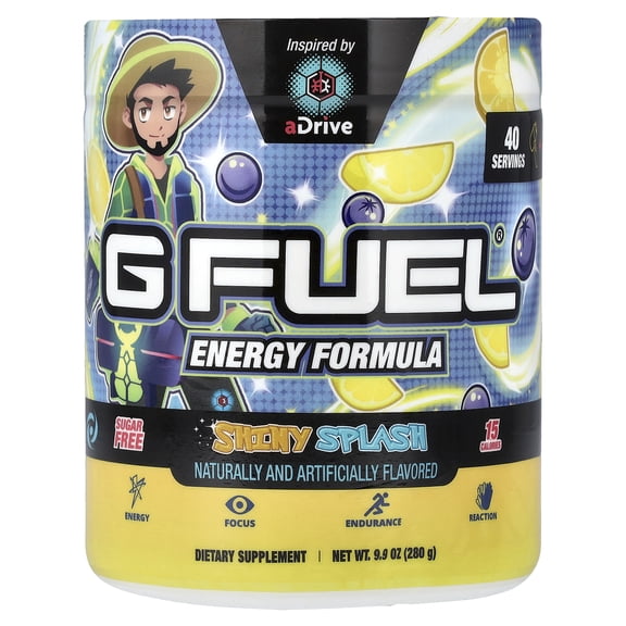 G FUEL Energy Formula, Shiny Splash, 9.9 oz (280 g)