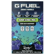 G Fuel Sour Chug Rug Energy Powder Drink Mix, Sour Blue Raspberry Flavor, 6 Stick Packs, 0.26 oz