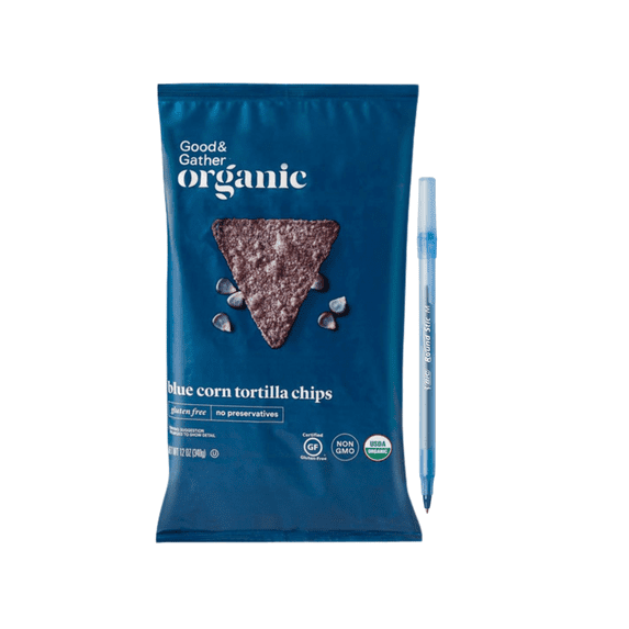 G&G Blue Corn Tortilla Chips Organic 12 oz