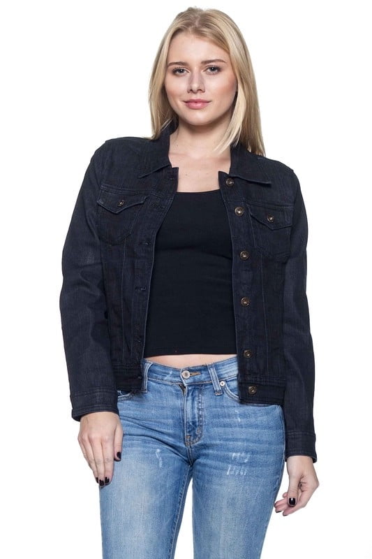 GGOSSIP APPAREL Black Stretch Jean Jacket