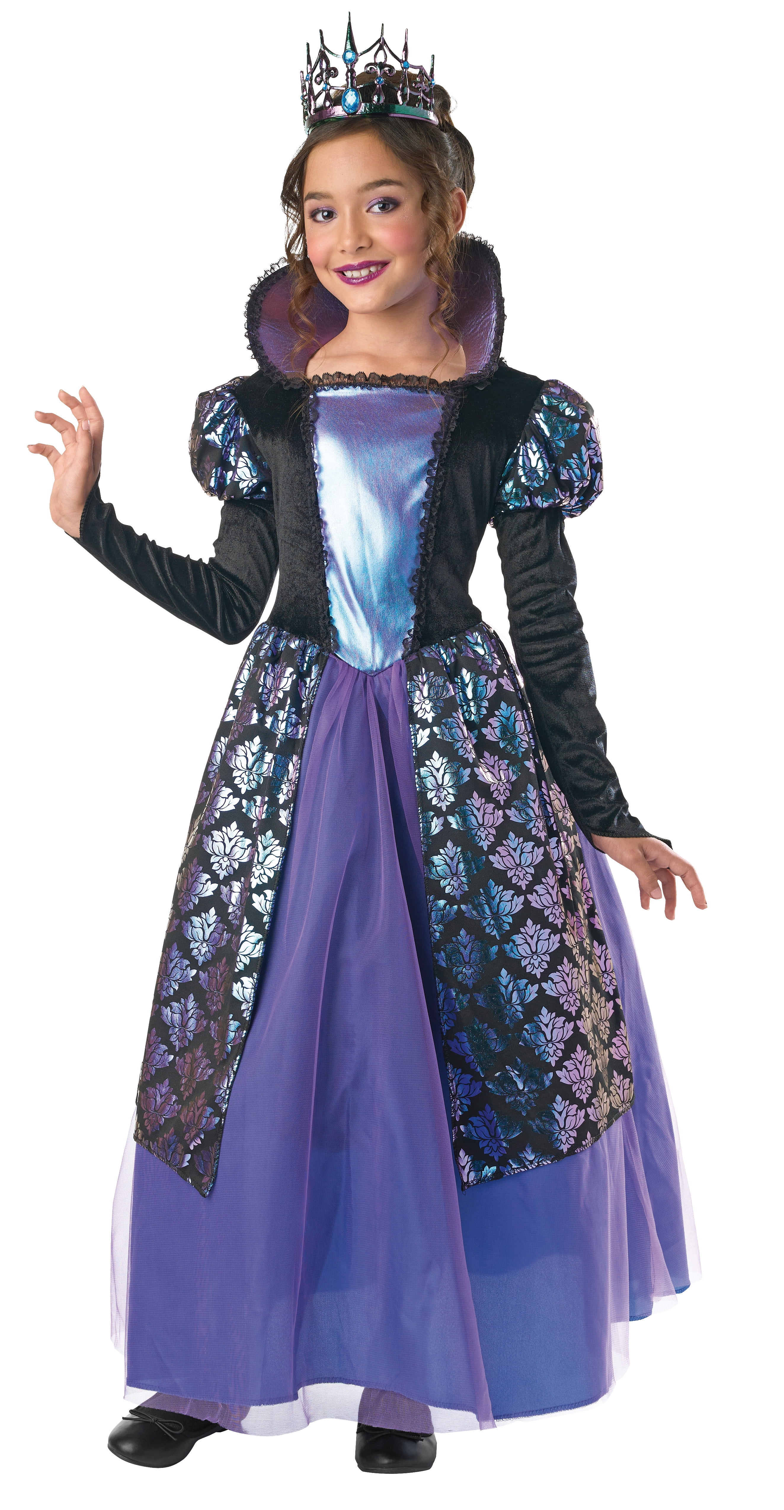 Gothic Queen Halloween Costume for Children, Girls' Size S (6/6X), by Way to Celebrate