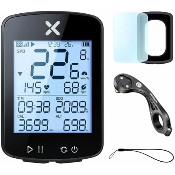 G+ Gen2 GPS Bike Computer with Mount, 2.2" Bluetooth Wireless Cycling Speedometer, Type-C Multifunctional ANT+ Bicycle Odometer with Auto Backlight and IPX7 Waterproof Bike Tracker (4 in 1)$$Other