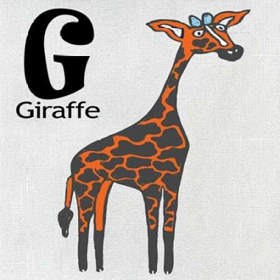 G - Giraffe Canvas Art - Shanni Welsh (24 x 24)