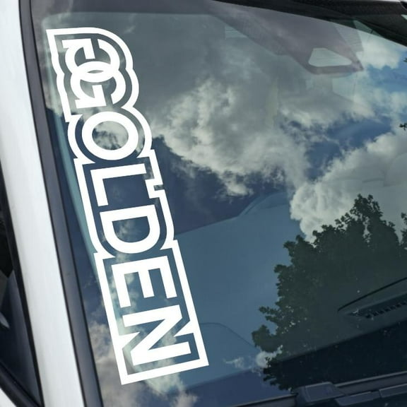 G Golden Vinyl Decal Sticker Bumper Window UV & Water Resistance Banner 21" perfect fit for windshield Low life