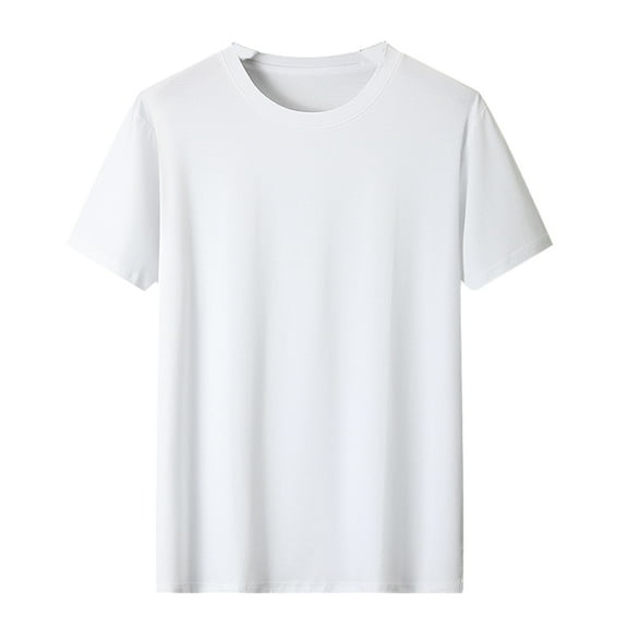 G Guzemor Summer Men’s 100% Mercerized Cotton T-Shirts Solid Tops Casual Premium Fitted Basic Crew Neck Short Tee 2025