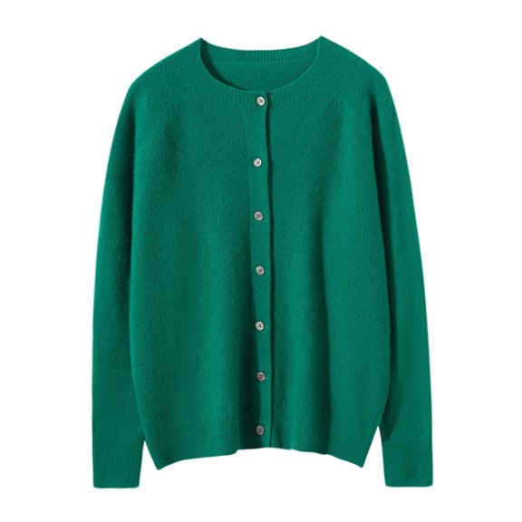 G Guzemor Women’s 100% Merino Wool Cardigan Sweater Crew Neck Long Sleeve Knit Casual Button Down Lightweight Tops Outwear