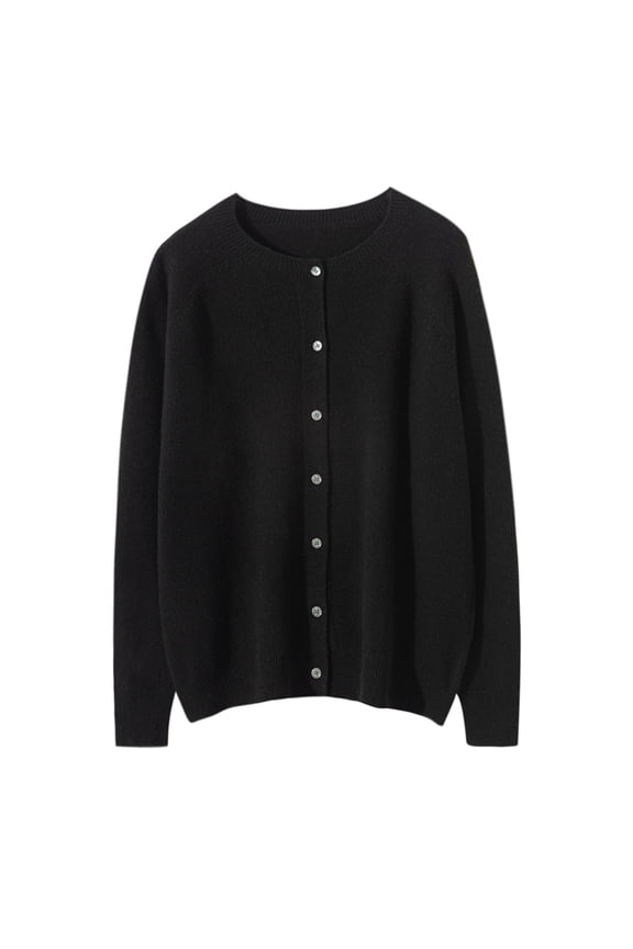 G Guzemor Women’s 100% Merino Wool Cardigan Sweater Crew Neck Long Sleeve Knit Casual Button Down Lightweight Tops Outwear