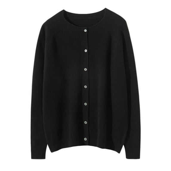 G Guzemor Women’s 100% Merino Wool Cardigan Sweater Crew Neck Long Sleeve Knit Casual Button Down Lightweight Tops Outwear