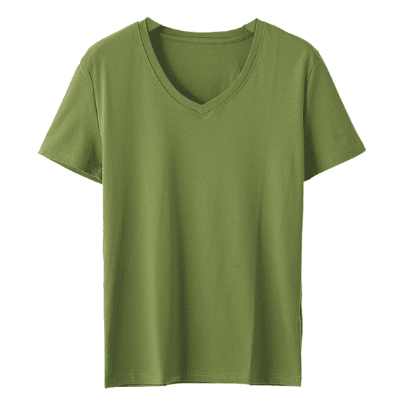 G Guzemor Women's Summer Tops Tee 100% Mercerized Cotton 2025 V-Neck T-Shirts Casual Comfort Short Sleeve Pullover