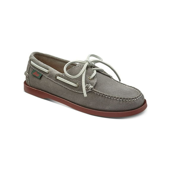 G.H. BASS Womens Gray Removable Insole Slip Resistant Hampton Round Toe Lace-Up Leather Loafers 10 M