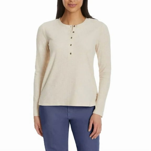 G.H. Bass & Co. Ladies' Henley Top | Tan, XX-Large