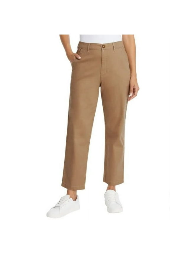 & Co. Ladies' Size 10 Chino Pants Ankle Length, Brown