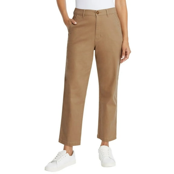 G.H. Bass & Co. Ladies' Size 12 Chino Pants Ankle Length, Brown