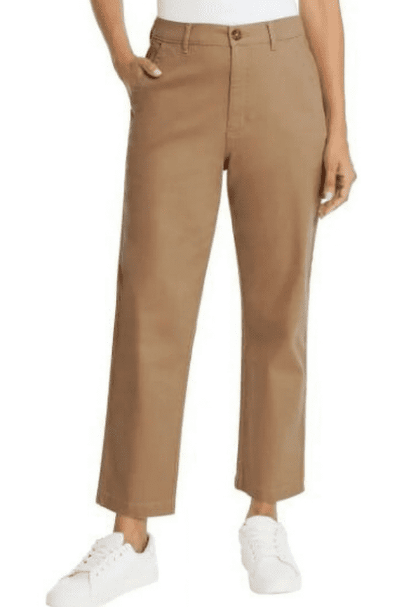 & Co. Ladies' Size 16 Chino Pants Ankle Length, Brown