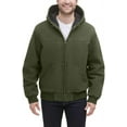 thumbnail image 1 of G.H. Bass & Co. Men's Cotton Canvas Bomber with Buffalo Plaid Flannel Sherpa Hood Cotton Lightweight Jacket (Olive, X-Large), 1 of 5