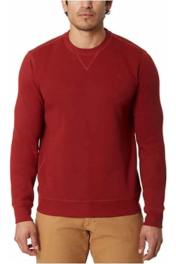 & Co Men's Crew Neck Fleece Sweatshirt | Red, Small