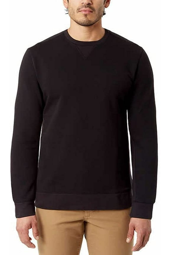 GH Bass Mountain Men's Pullover Crew Neck Sweatshirt 1624864 (Black, Medium)