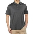 thumbnail image 1 of G.H. Bass & Co. Men's Short Sleeve Cooling Stretch UPF 50 Polo Black Heather, Small, 1 of 5
