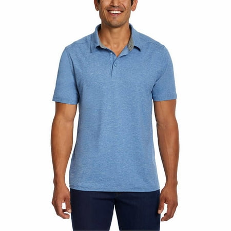 G.H. Bass & Co. Men's Short Sleeve Polo shirt (Blue, XXL)