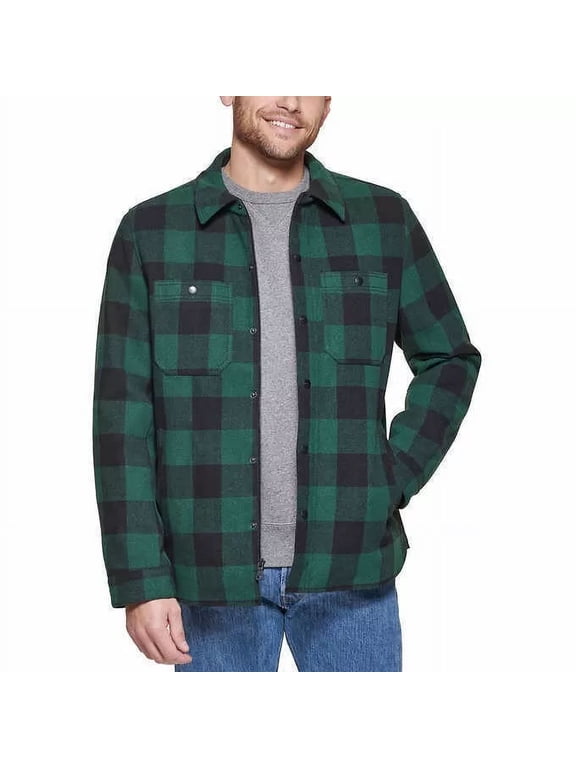 & Co. Men's Wool Snaps Sherpa Lined Shirt Jacket